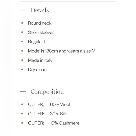 Isaia Wool Silk Cashmere Blend Classic Black Short Sleeve Tee T-Shirt Men Size M - Picture 10 of 11